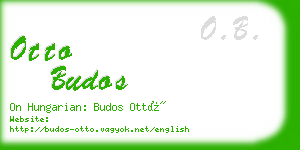 otto budos business card